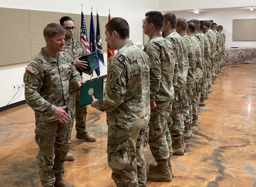 The Tactical Unmanned Aerial Vehicle Platoon, 19th Special Forces Group (Airborne), held a redeployment ceremony at the Aaron Butler Readiness Center, Camp Williams, Utah, June 23, 2021.