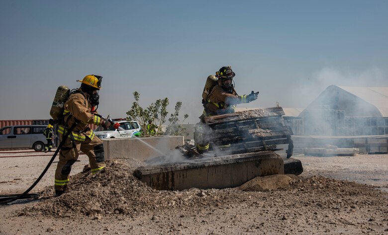 379th AEW, QEAF execute interoperability emergency operations