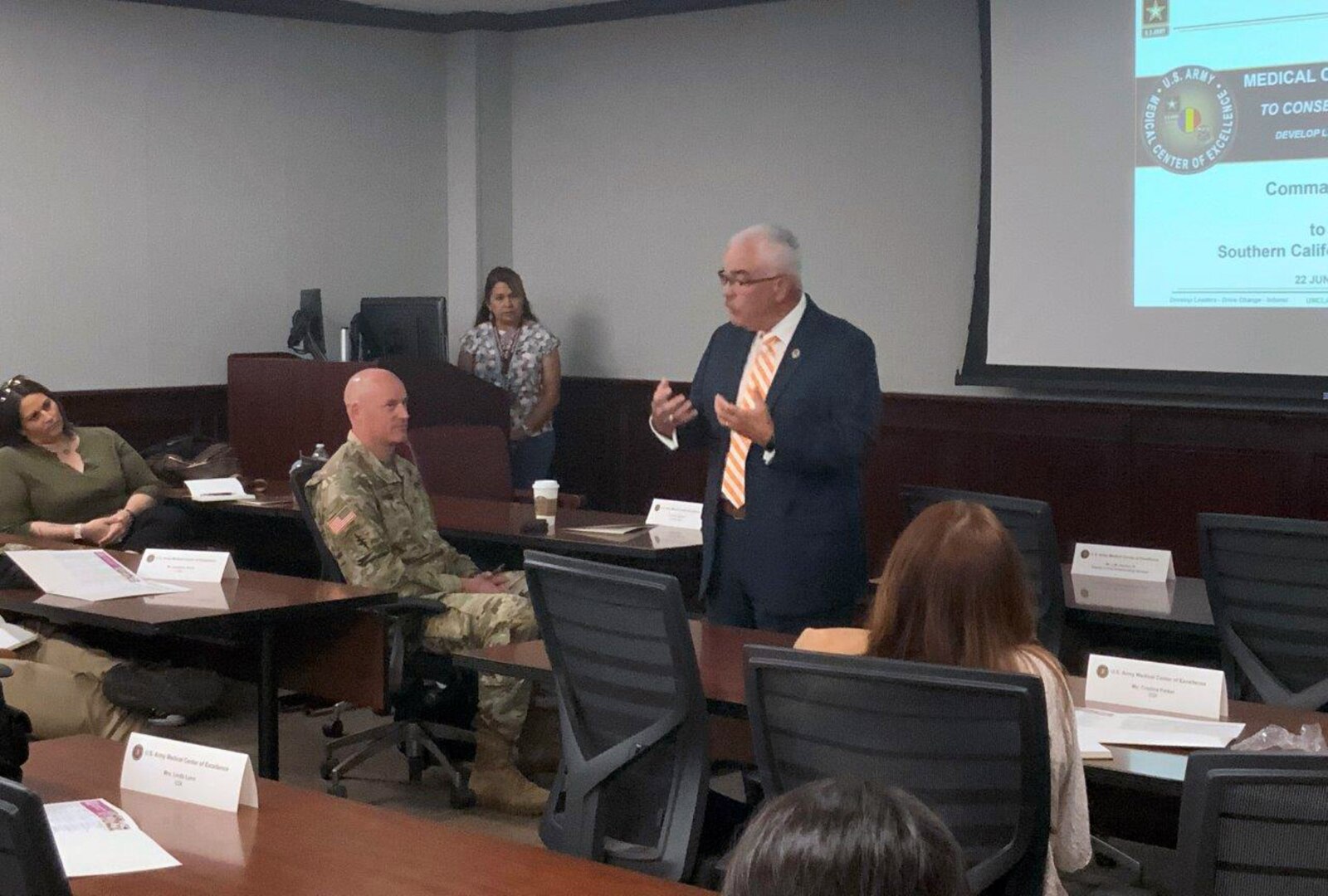Photo of briefing.