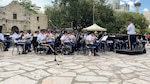 During an Independence Day concert held at The Alamo, July 2, 2021, “Fort Sam’s Own” 323d Army Band performed with the 313th Army Band, a U.S. Army Reserve band from Redstone Arsenal in Huntsville, Alabama. Army Bands promote the Army and our nation’s interest while enabling commanders to shape the environment and accomplish their mission. (U.S. Army Photo by Bethany Huff).