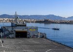 (JULY 02, 2021) The Expeditionary Sea Base USS Hershel “Woody” Williams (ESB 4) prepares to pull in to Palma, Mallorca while in the Mediterranean Sea, July 02, 2021. Hershel “Woody” Williams is on a scheduled deployment in the U.S. Sixth Fleet area of operations in support of U.S. national interests and security in Europe and Africa.