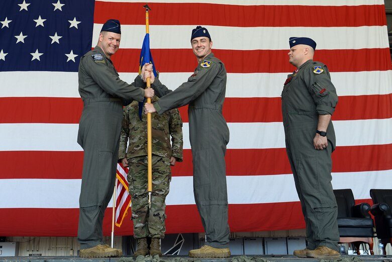 Commanders pose for a photo.