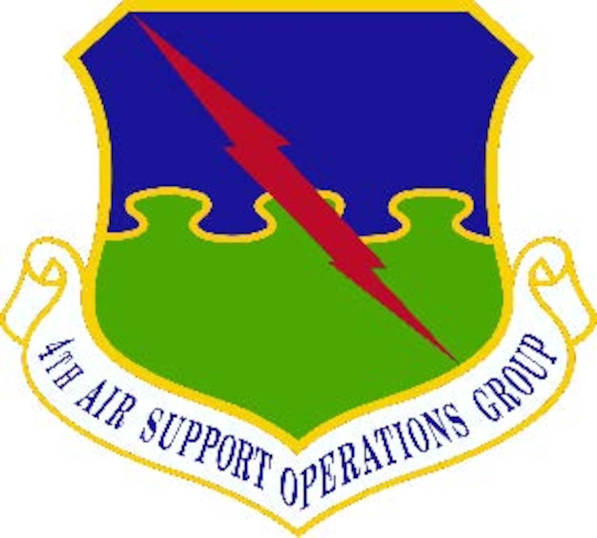 Graphic of 4th Air Support Operations Group shield.