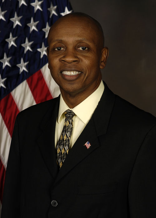 Dr. Edmund Moore, a senior engineer with AFRL's Aerospace Systems Directorate, smiles for his official portrait at Wright-Patterson Air Force Base, Ohio. Moore was nominated for the AFMC 2021 National Public Service Award. (Courtesy photo)