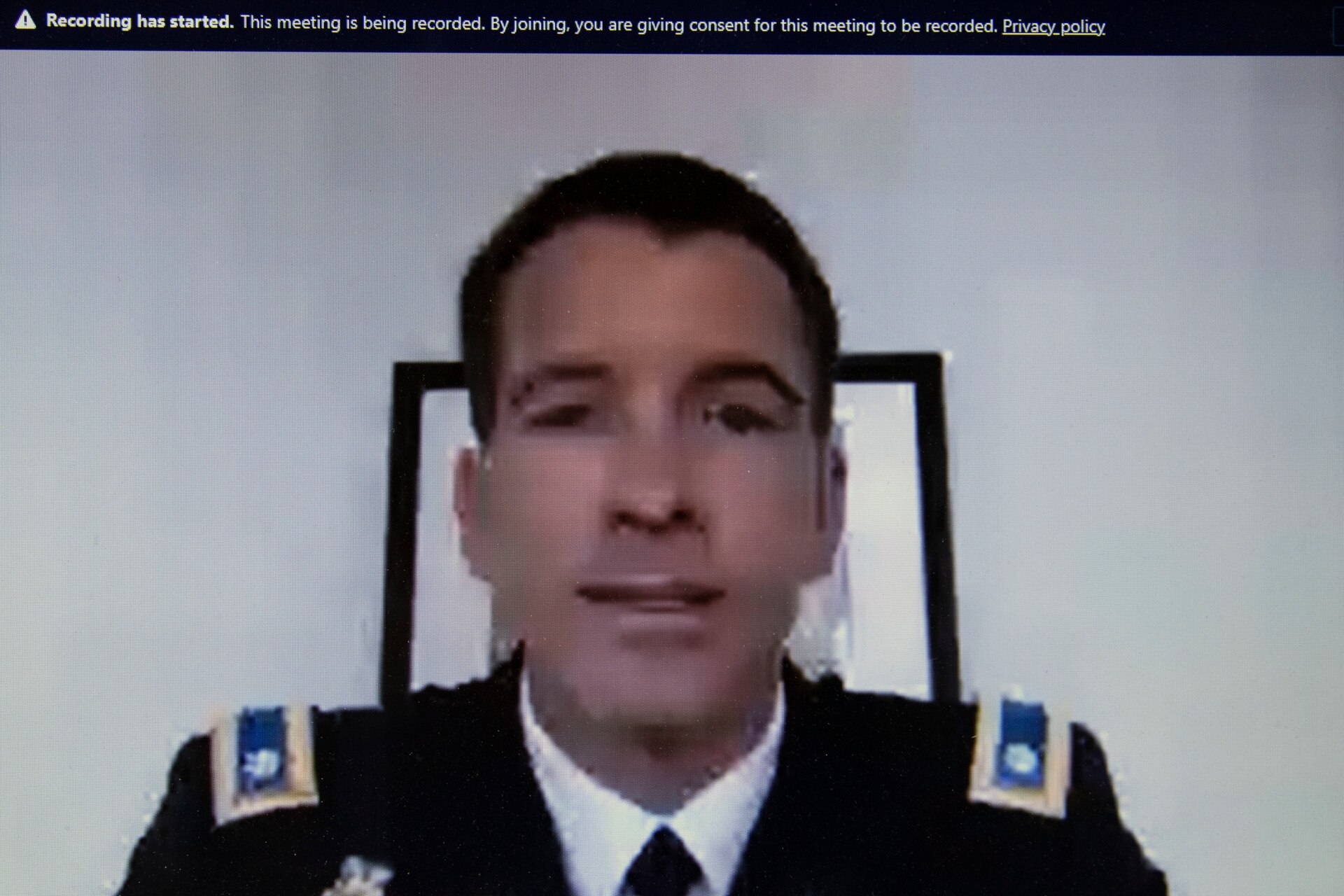 U.S. Army Reserve Lt. Col. David Gladish, commander of the 7th Intermediate Level Education Detachment, 7th Mission Support Command, gives opening comments during an all-virtual graduation ceremony for students of the U.S. Army Command and General Staff Officers Course Common Core led out of Grafenwoehr, Germany, July 2, 2021. Thirty-one field grade officers representing four countries came together virtually to celebrate their year-long training.
