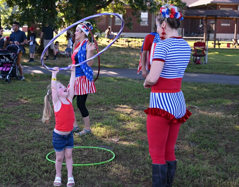 A child participates in one of several activities during the sixth annual Liberty Fest