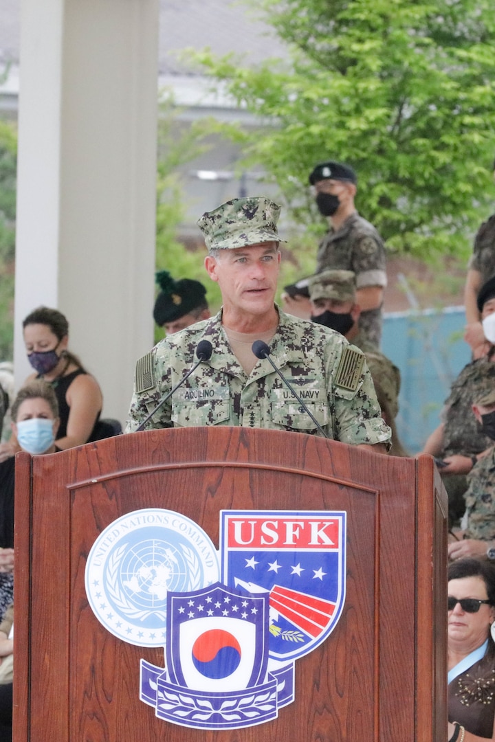 Admiral Chris “Lung” Aquilino USFK Change of Command