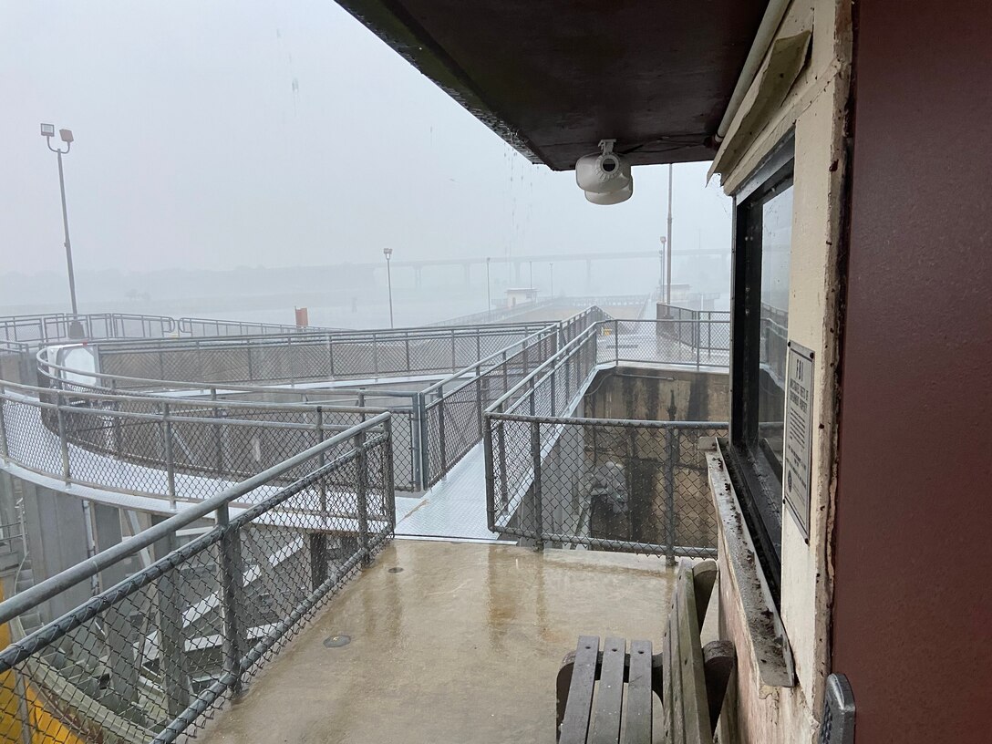 Port Mayaca Lock and Dam during Tropical Storm Elsa