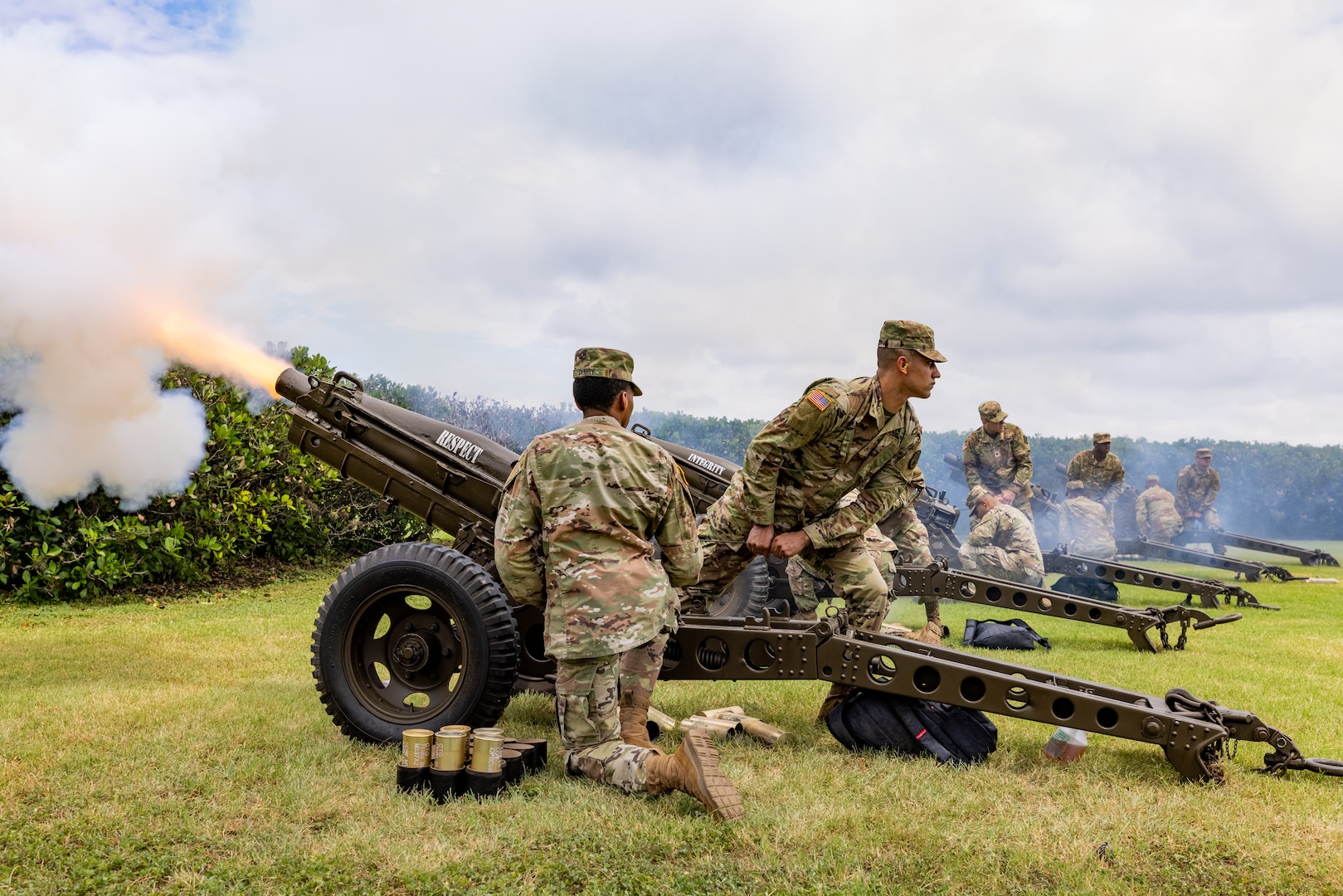 Soldiers conduct 50gun Fourth of July salute at JBSAFort Sam Houston