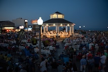 The U.S. Navy Band celebrates the Fourth of July with those gathered at Rehoboth Beach, Del., for the city's annual fireworks display.