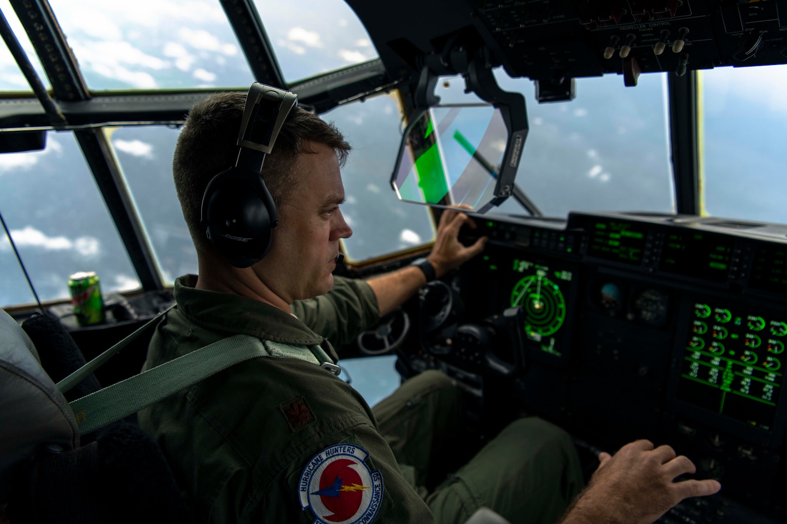 A pilot flies a plane.
