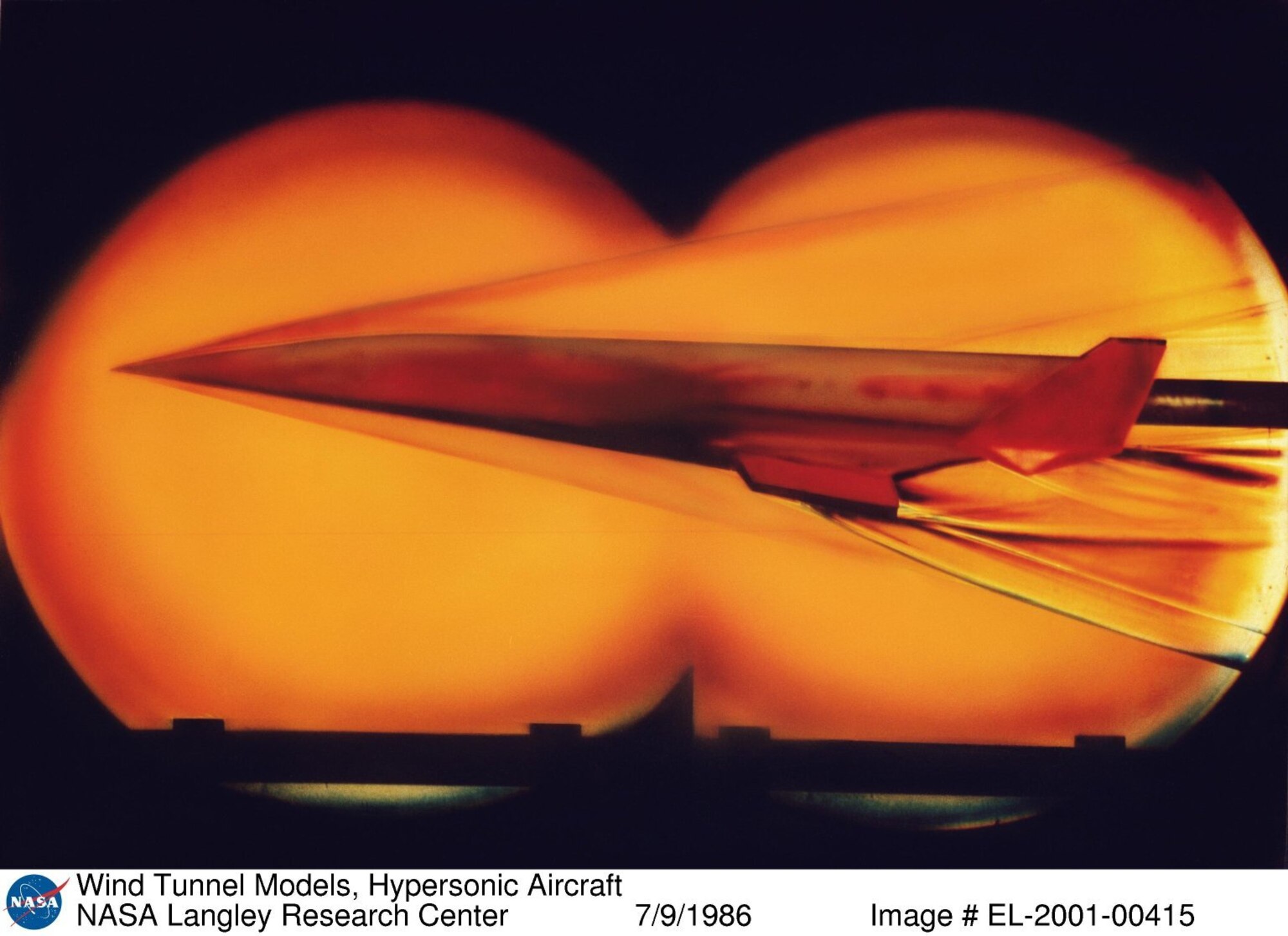 model hypersonic craft undergoing tests