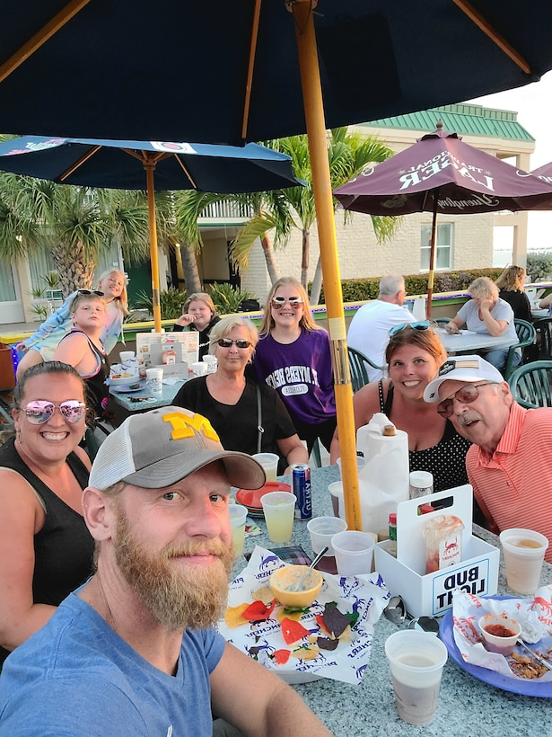 John Allis and his family on a Florida vacation.