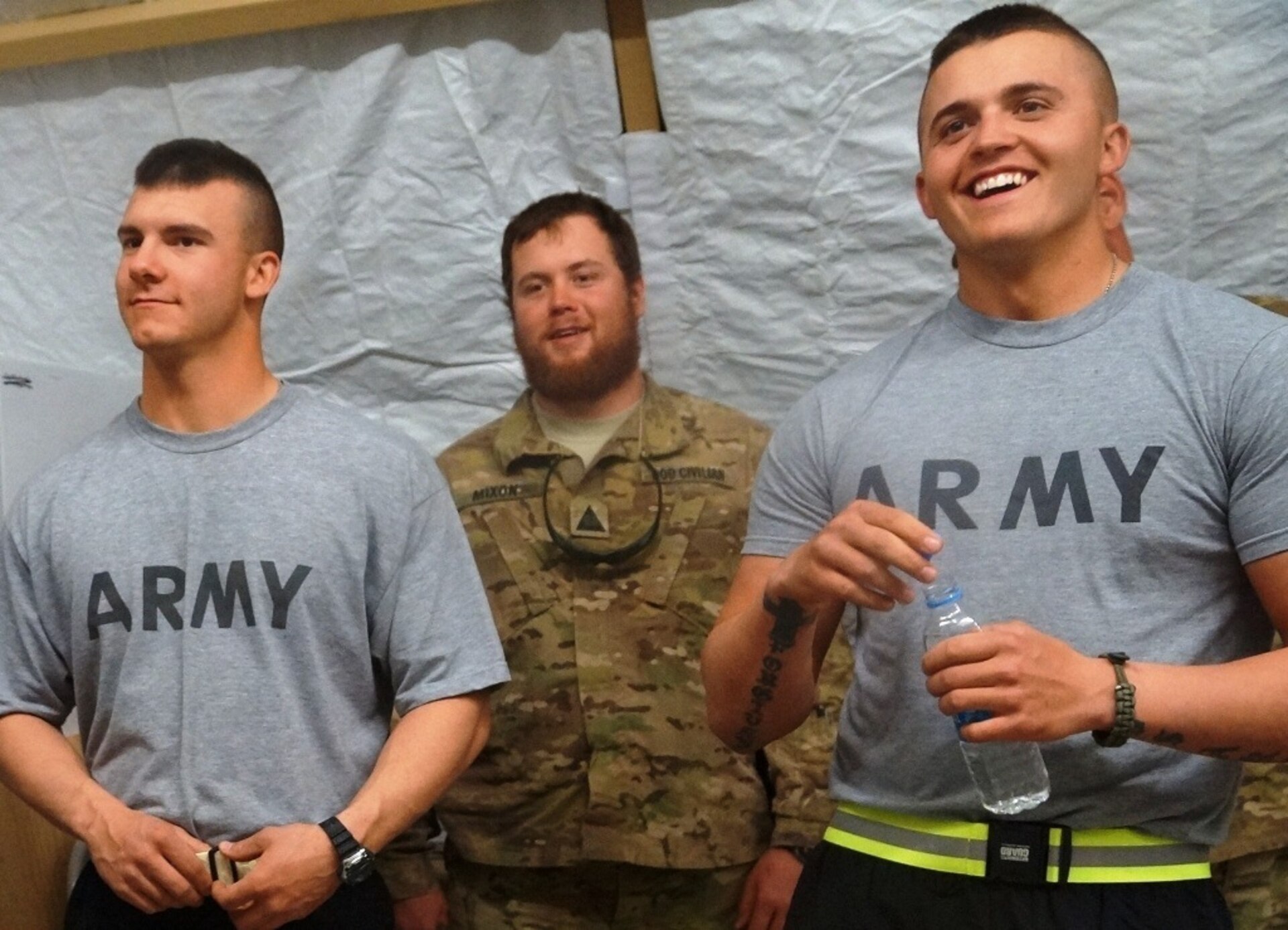 The two soldiers, who have been best friends for the last five years since originally meeting in Paducah, joined the Army National Guard together, and are serving in Afghanistan as part of Kentucky's Agribusiness Development Team 4.