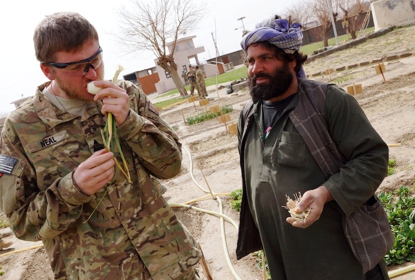 Neal is a member of the Kentucky National Guard's Agribusiness Development Team 4, whose mission is to help Afghan locals develop more effective farming and business practices by providing education and sustainable tools.
