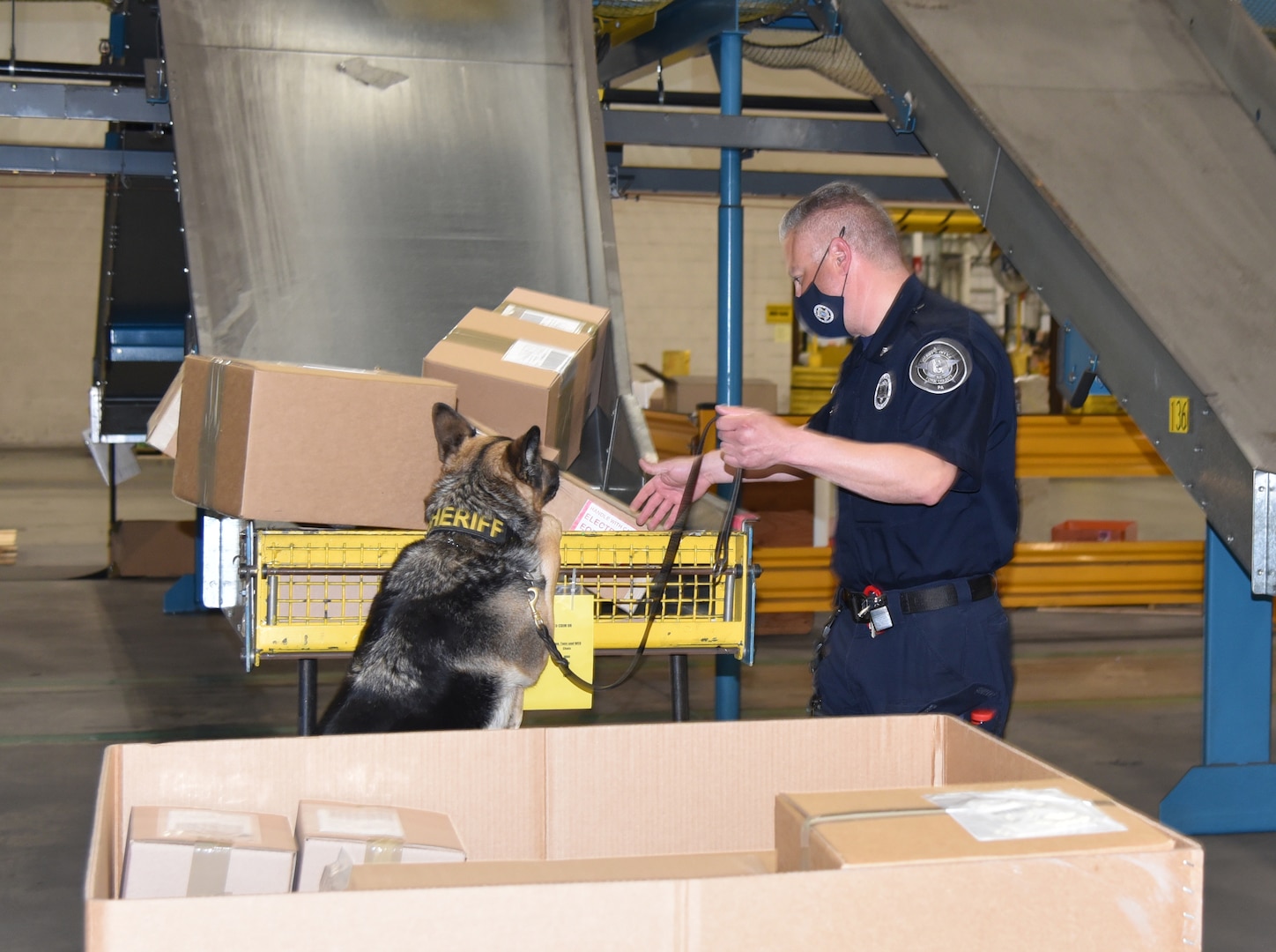 DLA police and local counterparts conduct canine focused force protection measure at DLA Distribution Susquehanna