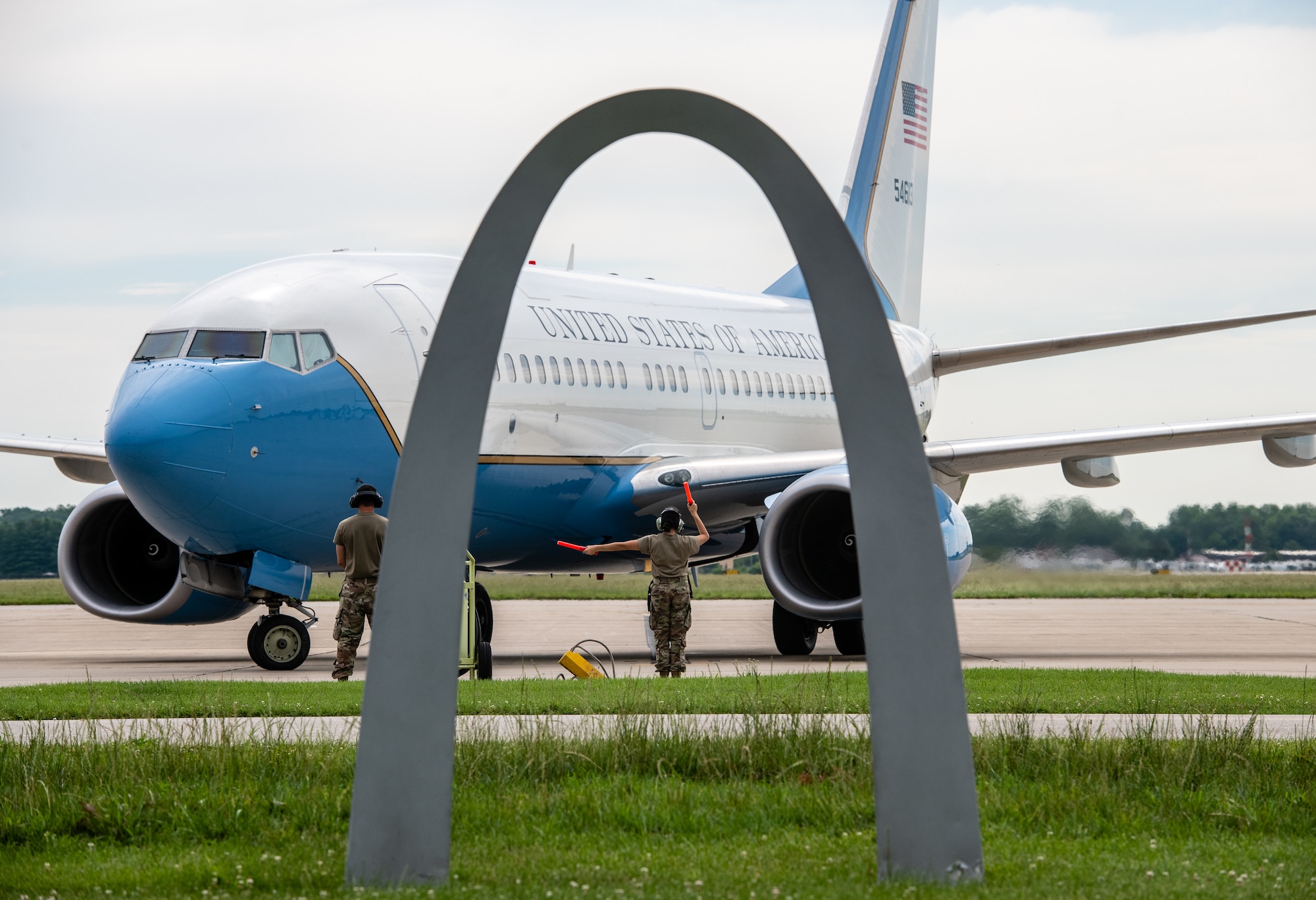 Senior Airman Janice Williams, 932nd Maintenance Squadron crew chief, performs a pre-flight inspection and launches the aircraft June 30, 2021, Scott Air Force Base, Illinois. (U.S. Air Force photo by Christopher Parr)