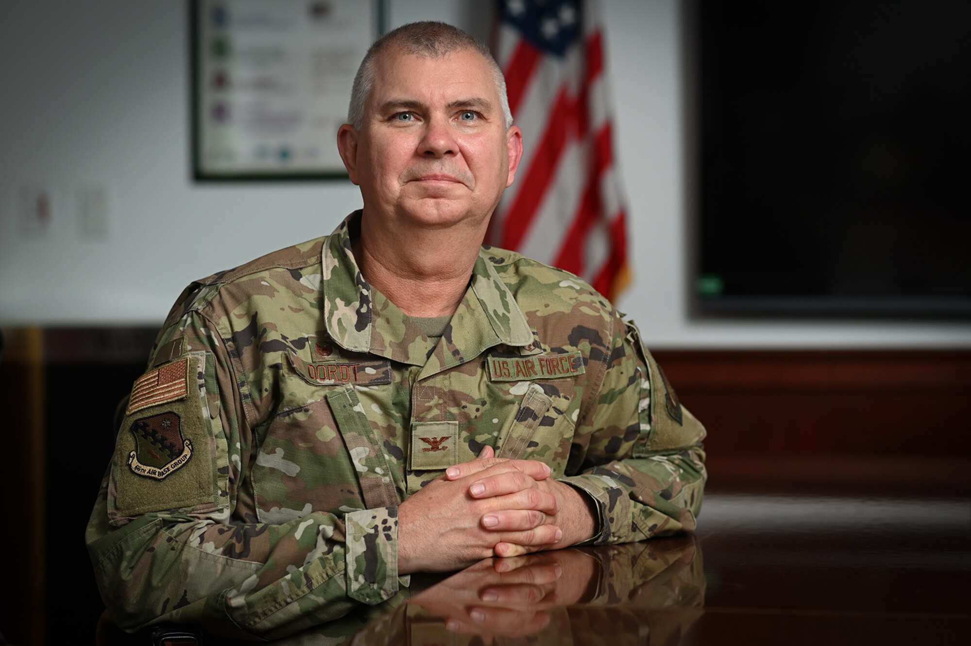 Airman poses for portrait