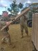 412th TEC Soldiers move building supplies during annual exercise