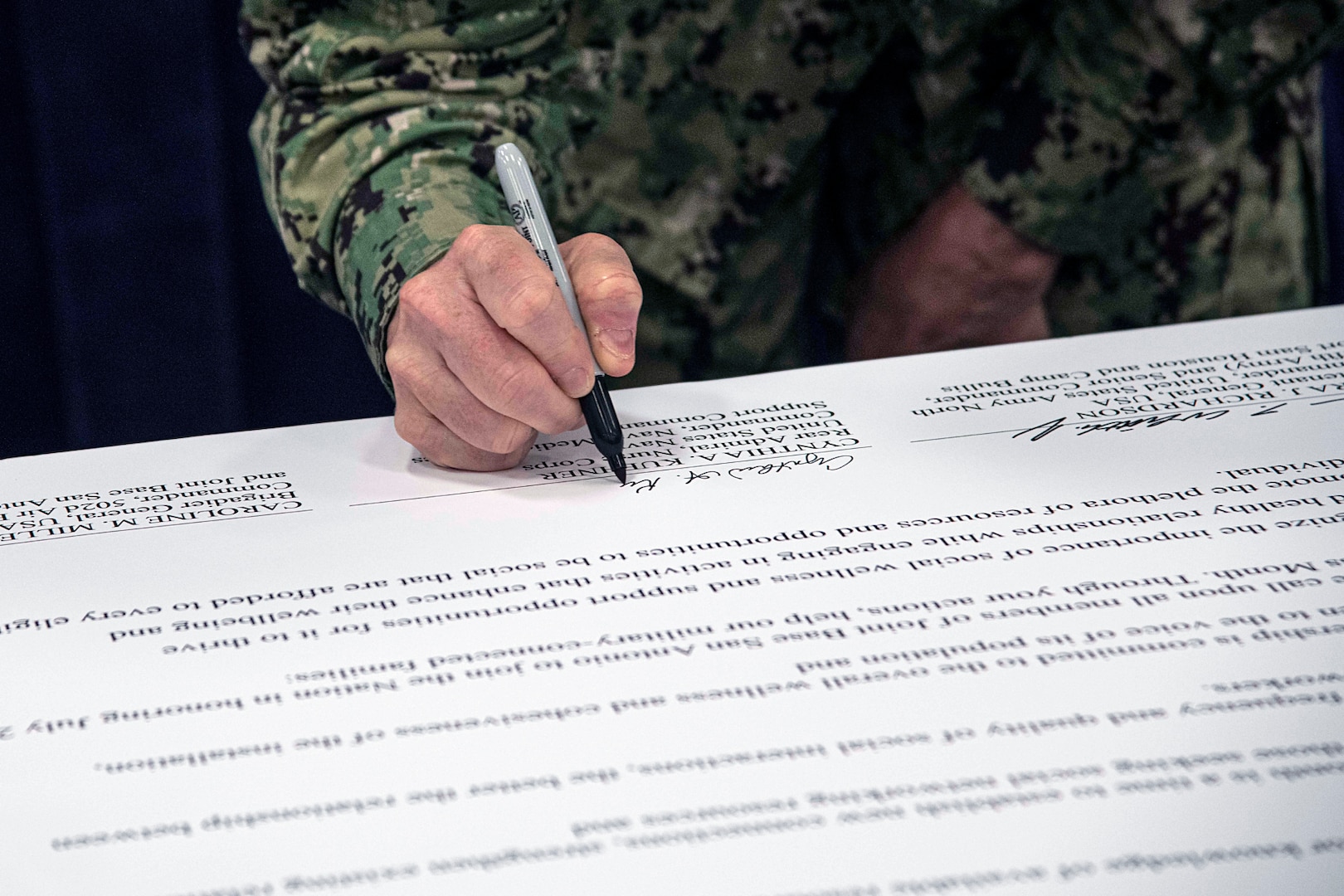 Signing proclamation