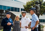 U.S. Air Force Lt. Gen. John F. Thompson, Space and Missile Systems Center commander and Air Force Program executive officer for Space, and Deanna Ryals, Chief Partnership Officer, meet with Vice Admiral Aire de Waard, the Netherlands director of Defence Material Organization, and Lt. Gen. Dennis Luyt, commander of the Royal Netherlands Air Force, before the start of an international partnership meeting at Los Angeles Air Force Base, California, July 8, 2021. The U.S. government is looking to broaden collaboration and partnerships with the Netherlands in several military space mission areas growing from our strong collaboration in MILSATCOM and responsive space capabilities. (U.S. Space Force photo by Van Ha)
