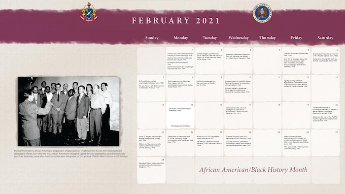 2021 Center for Cryptologic History Calendar February