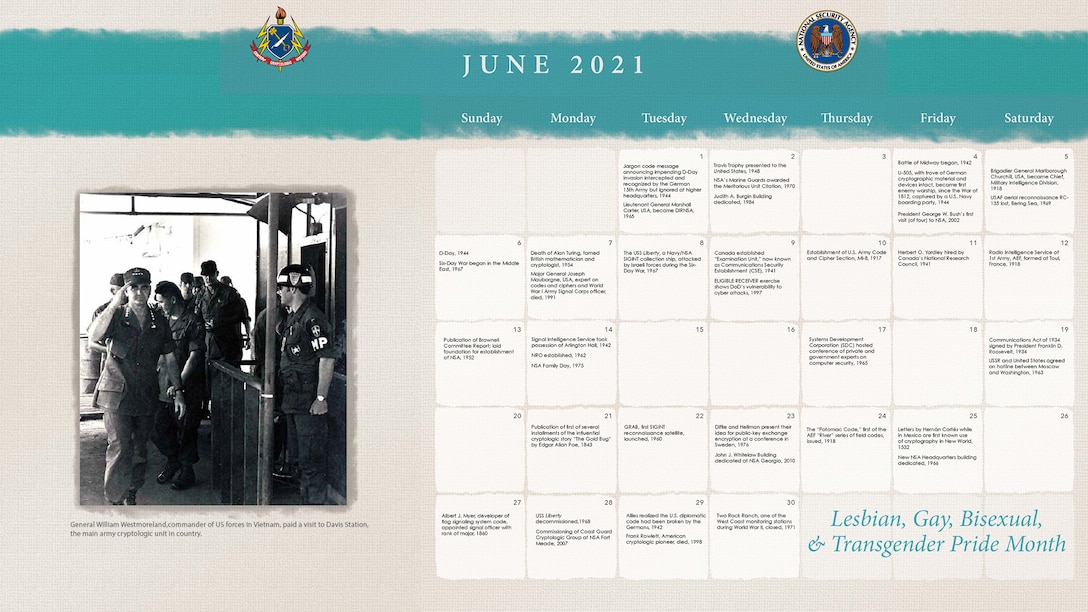 2021 Center for Cryptologic History Calendar June