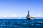 (April 25, 2019) - The Arleigh Burke-class guided-missile destroyer USS Ross (DDG 71) transits the Black Sea, April 25, 2019. Ross, forward-deployed to Rota, Spain, is on its eighth patrol in the U.S. 6th Fleet area of operations in support of U.S. national security interests in Europe and Africa. (U.S. Navy photo by Mass Communication Specialist 2nd Class Krystina Coffey/Released)