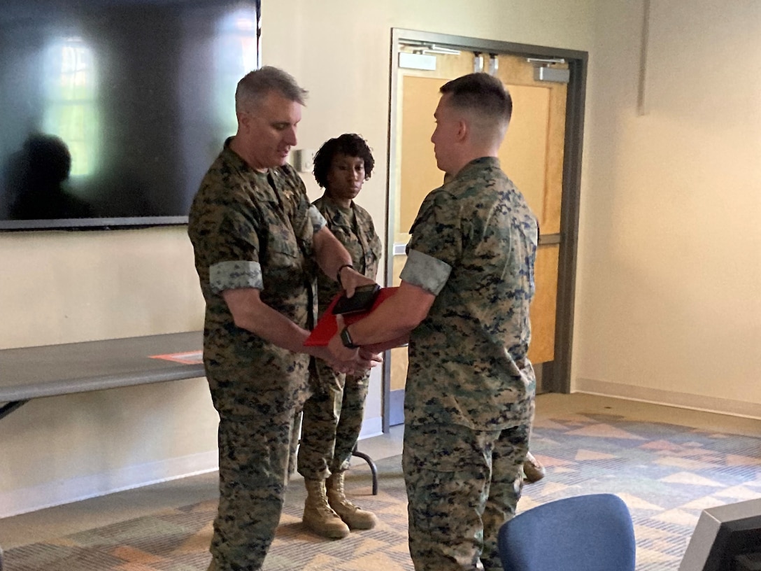 Captain Miller awarded Navy Commendation Medal