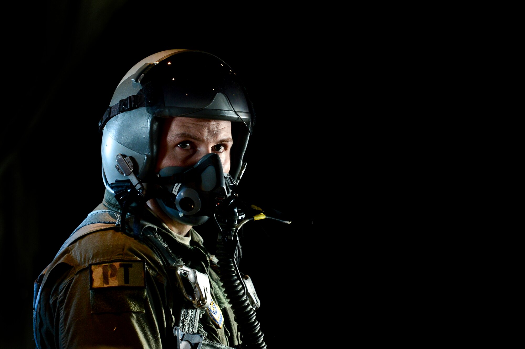 Air Force technical sergeant prepares for a high altitude low opening parachute jump