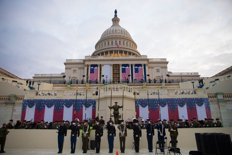 Dress rehearsal for the 58th Presidential Inauguration