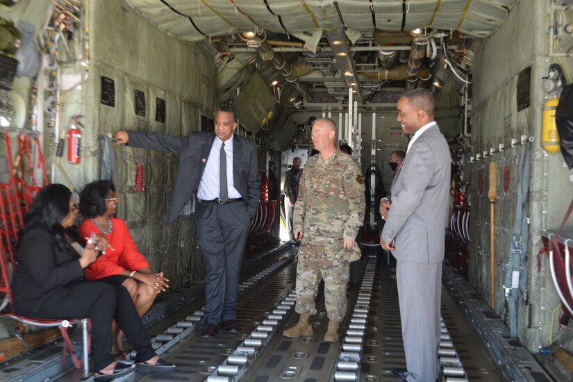 Joint Base Andrews honorary commanders tour Naval Air Facility