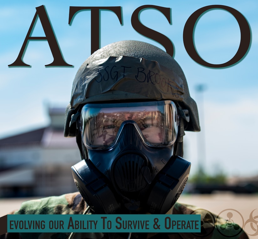 Pennsylvania Air National Guardsman, Staff Sgt. Kyle Brooks, assigned to the 171st Air Refueling Wing, poses for an image during an ability to survive and operate exercise, May 2, 2021. (Pennsylvania Air National Guard illustration by Tech. Sgt. Bryan Hoover)