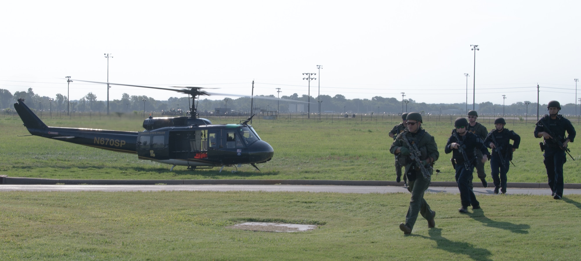 The training event integrated the Louisiana State Police, Louisiana State Police SWAT, 2nd Security Forces Squadron, and Mobile Field Force members. These are agencies who would work together during dangerous situations to help resolve them.