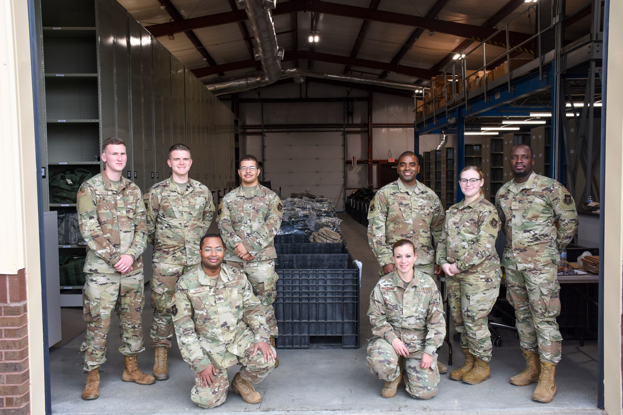 The 442d Logistics Readiness Squadron supply section poses for a pictur