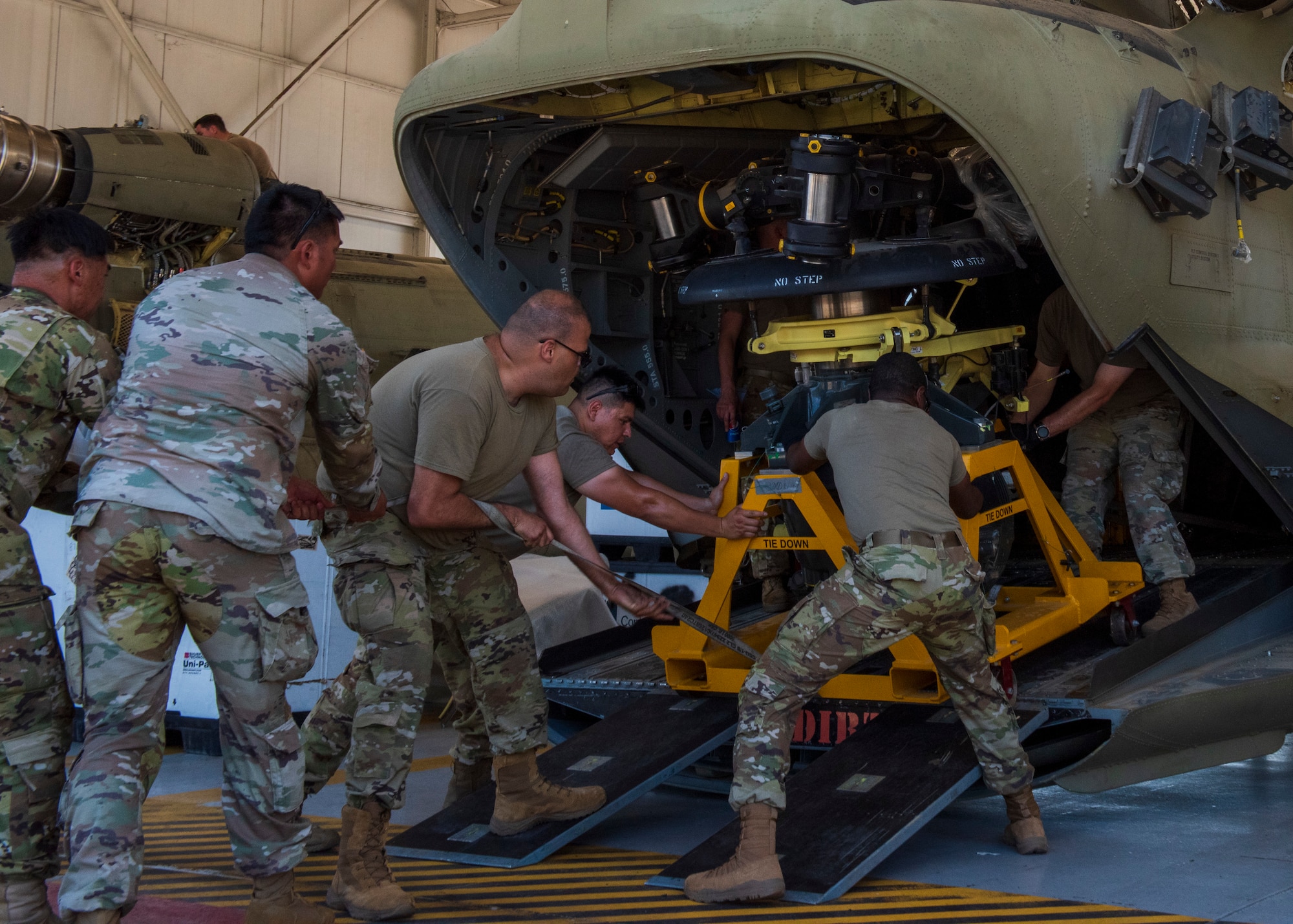 U.S. Army CH-47F Chinooks were delivered to SJAFB to be reassembled by soldiers and fly back to Fort Bragg after three years downrange.
