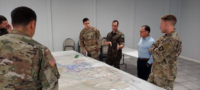 Brazilian Army planners discuss the Southern Vanguard Exercise during the main planning conference in San Antonio, Texas, July 12, to prepare for Exercise Southern Vanguard 22, which will be held in Brazil with forces from the 101st Airborne Division (Air Assault) in December.

Exercise Southern Vanguard 22 is an opportunity to increase collaboration, enhance interoperability, and assist in building capacity of the Brazilian and U.S. armies.