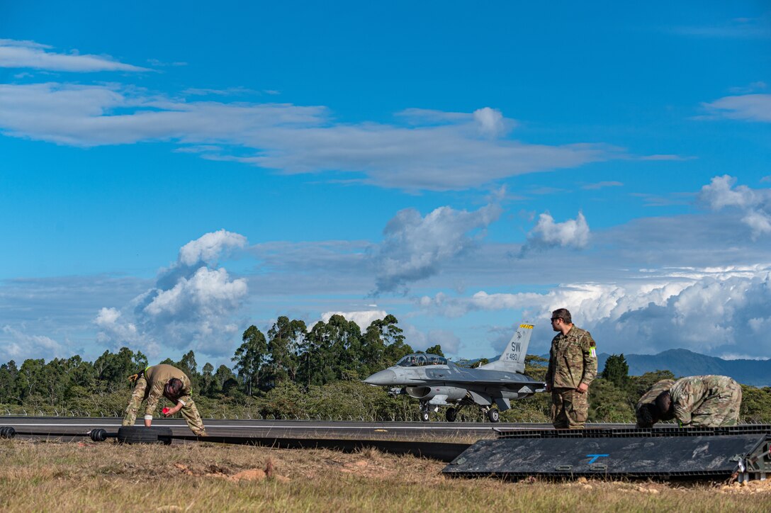 F-16s along with personnel from Shaw AFB will rapidly integrate into theater training, as well as joint, coalition and partnered missions.