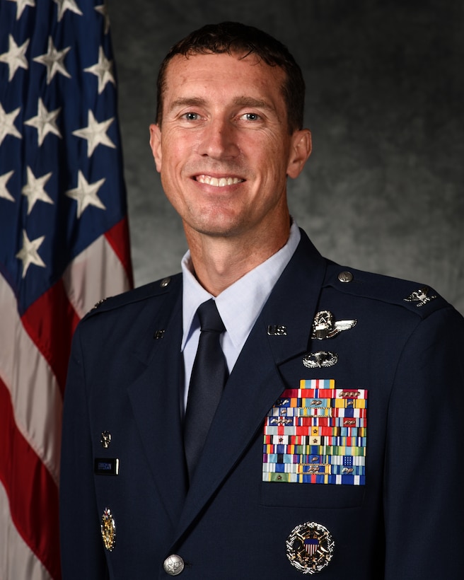 Official photo of U.S. Air Force Col. David C. Epperson, July 13, 2021, on Spangdahlem Air Base, Germany. (U.S. Air Force photo by Staff Sgt. Melody Howley)