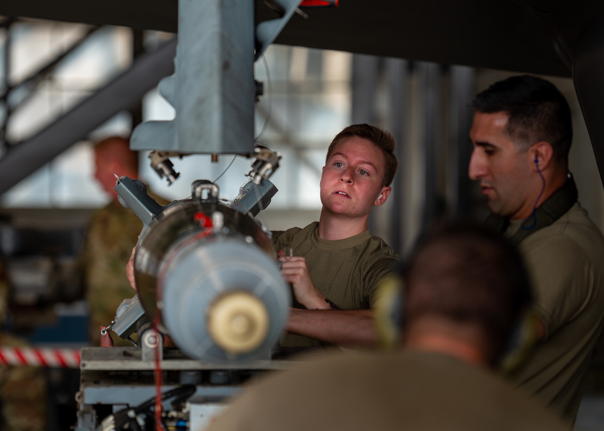 A photo of a weapons load competition