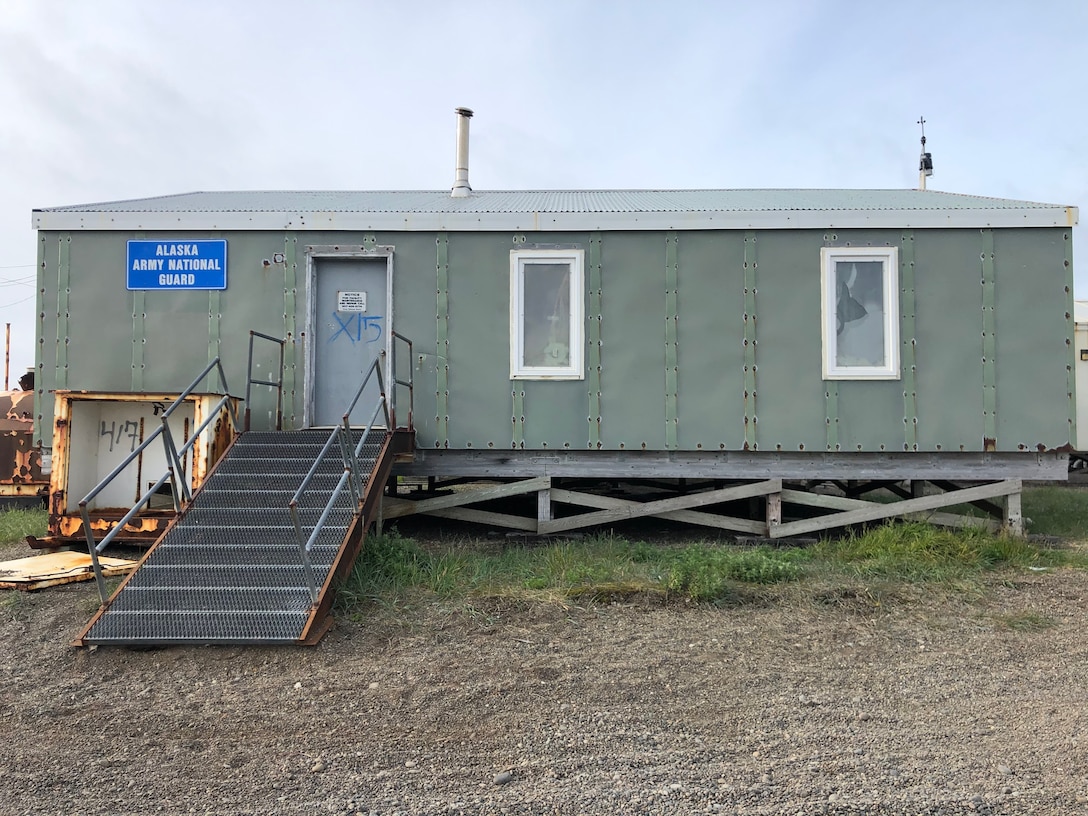 A former Federal Scout Readiness Center, built during the Cold War, resides in Gambell, Alaska, Aug. 5, 2020. The Alaska Army National Guard Divestiture Program donated the building to Sivuqaq Incorporated May 17, 2021, where the St. Lawrence Island community will continue using it as a search and rescue operations headquarters.