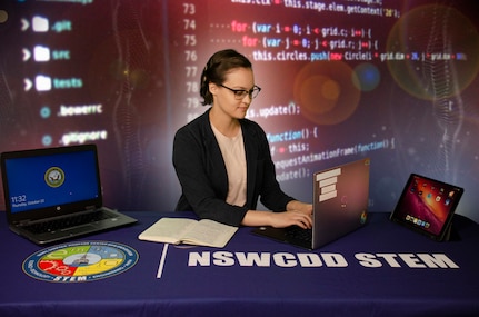Kelly Morgan is a computer scientist at Naval Surface Warfare Center Dahlgren Division (NSWCDD) and an active volunteer with the NSWCDD Science, Technology, Engineering and Mathematics Outreach program. Morgan established and now leads a coding club with fourth-sixth graders at Dahlgren School.