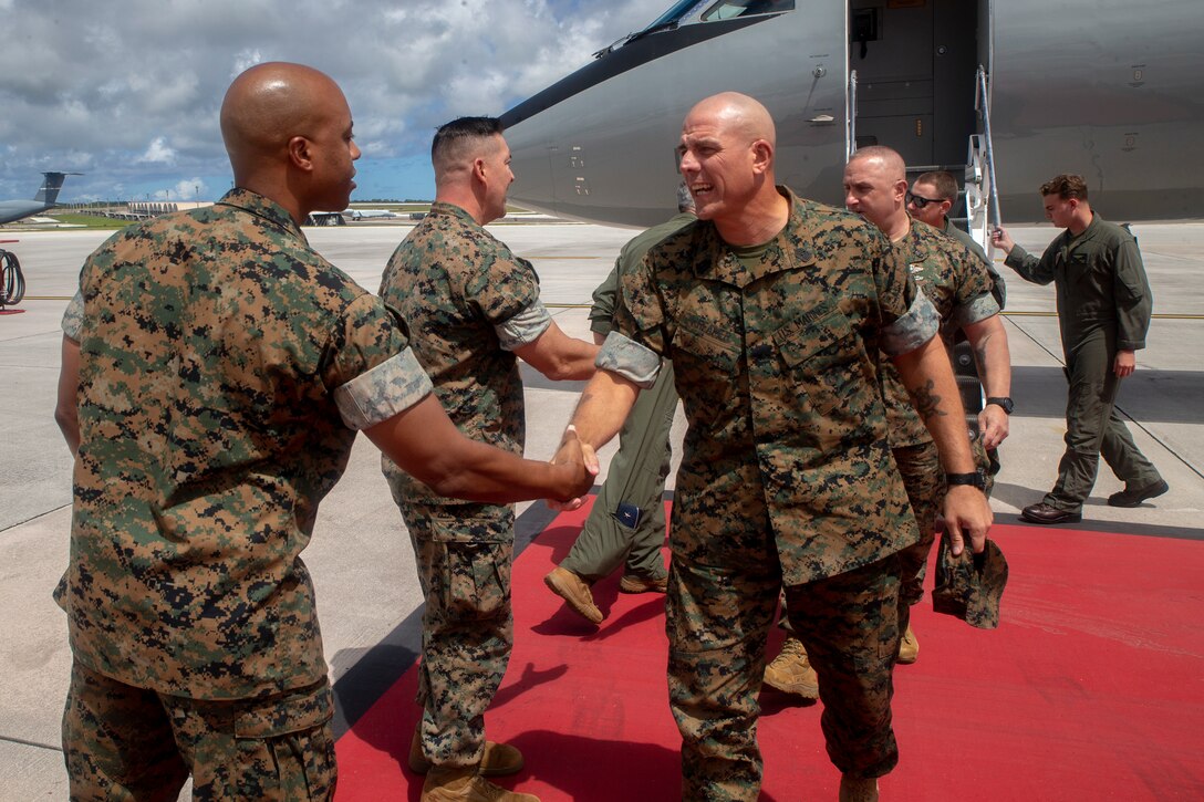 MARFORPAC Senior Leaders Conduct Refueling Stop at MCB Camp Blaz