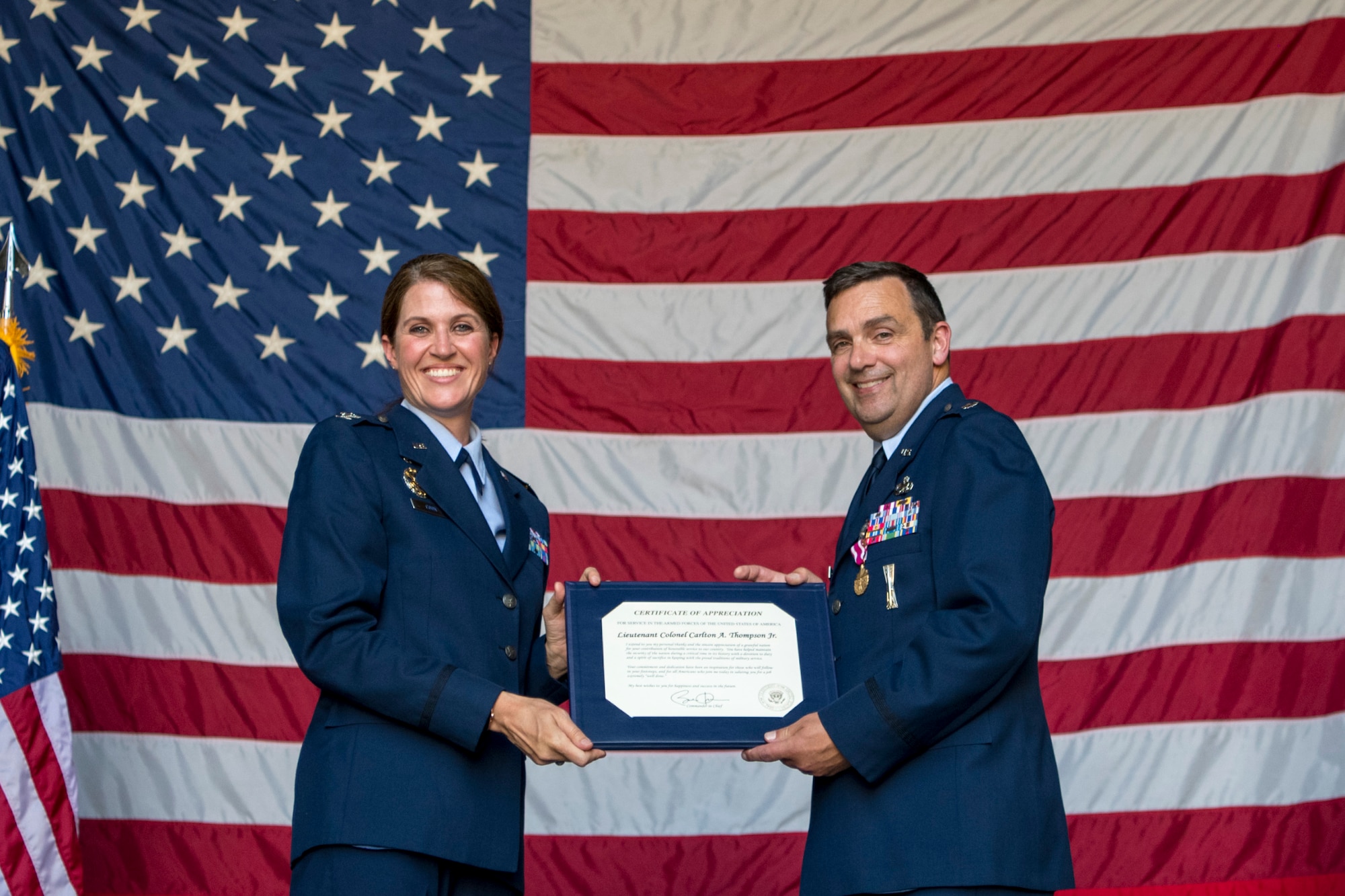 Retirement of Lt. Col. Carlton Thompson