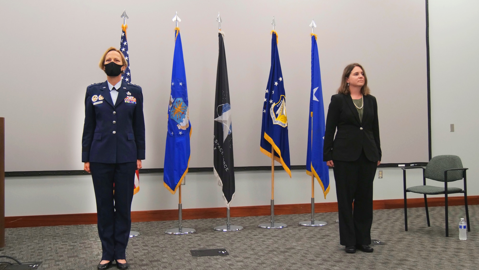 Maj. Gen. Heather Pringle appoints Ms. Amanda Gentry into Senior Executive Service July 9, 2021 at Wright-Patterson Air Force Base, Ohio.