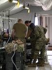 Soldiers from the 932nd Forward Resuscitative Surgical Team train for surgical procedures, June 8, 2021, near Cap Draa, Morocco during African Lion 21.
