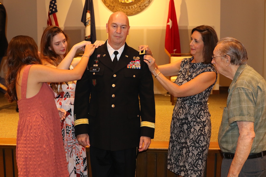 Col. Doyle Gillis, Jr., is promoted to brigadier general July 10, 2021, at the Virginia War Memorial in Richmond, Virginia. Gillis succeeds Brig. Gen. James A. Zollar as the Virginia National Guard's Assistant Adjutant General for Army Strategic Initiatives, and the promotion and assignment are effective July 10.