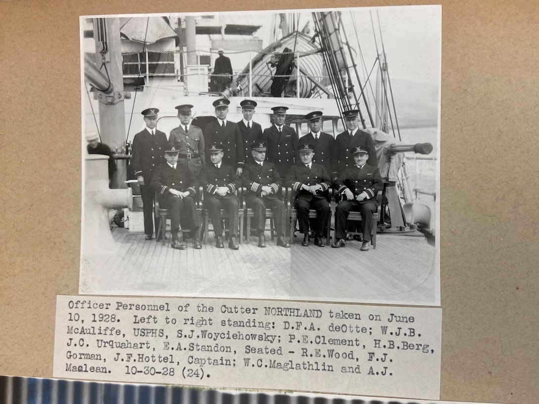 A photo of a Coast Guard crew in 1928