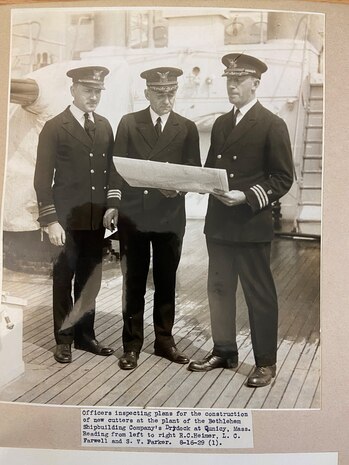 A photo of a Coast Guard crew in 1929