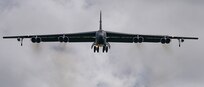 U.S. Air Force B-52H Stratofortress from the 5th Bomb Wing, Minot Air Force Base North Dakota, arrives at Andersen Air Force Base, Guam, for a Bomber Task Force deployment, July 15, 2021. Bomber Task Force missions demonstrate the strategic credibility and tactical flexibility of U.S. forces in today's security environment across the globe. (U.S. Air Force photo by Master Sgt. Richard P.  Ebensberger)